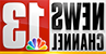 Image of news channel 13 logo.